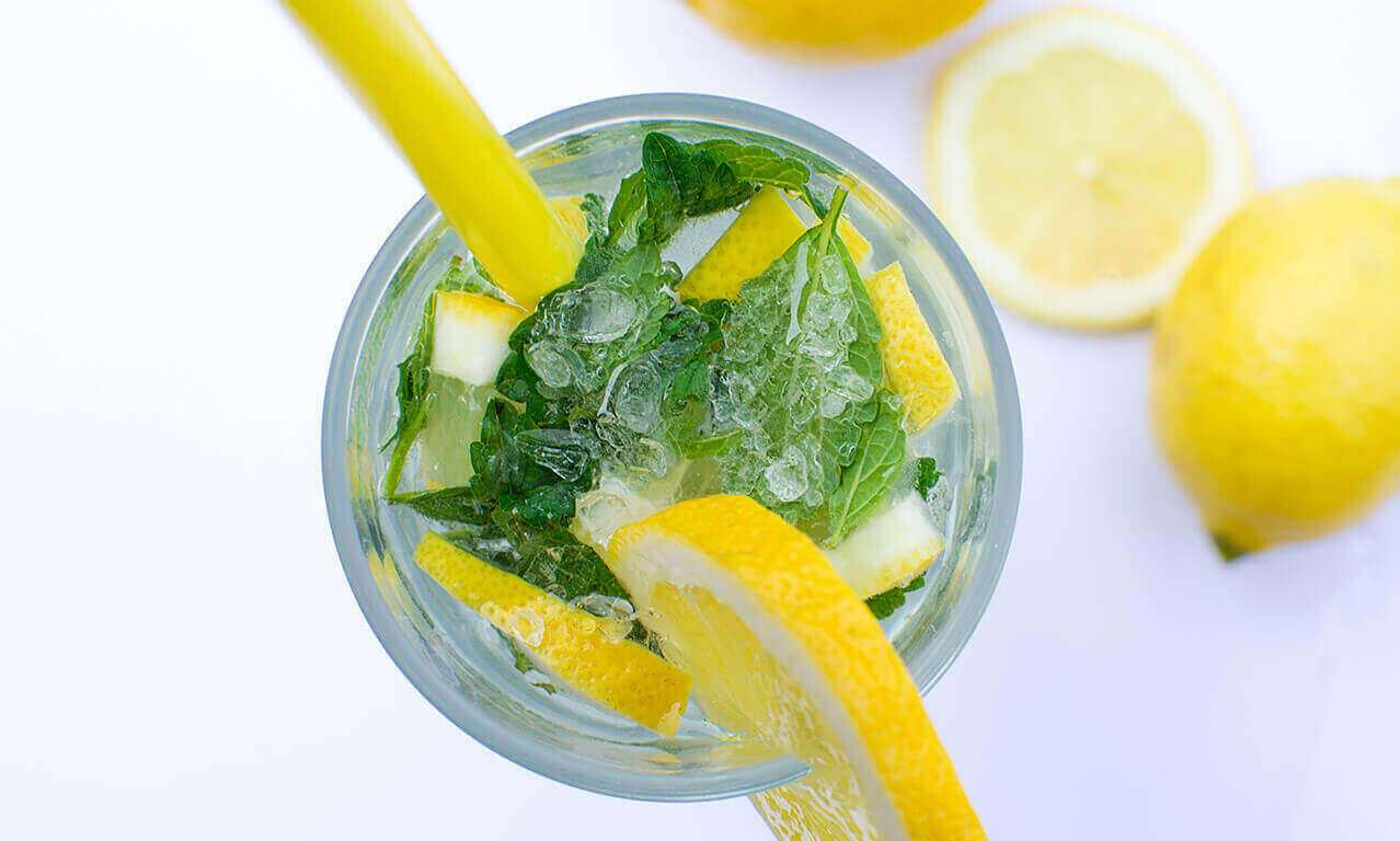 Top View of a Mojito